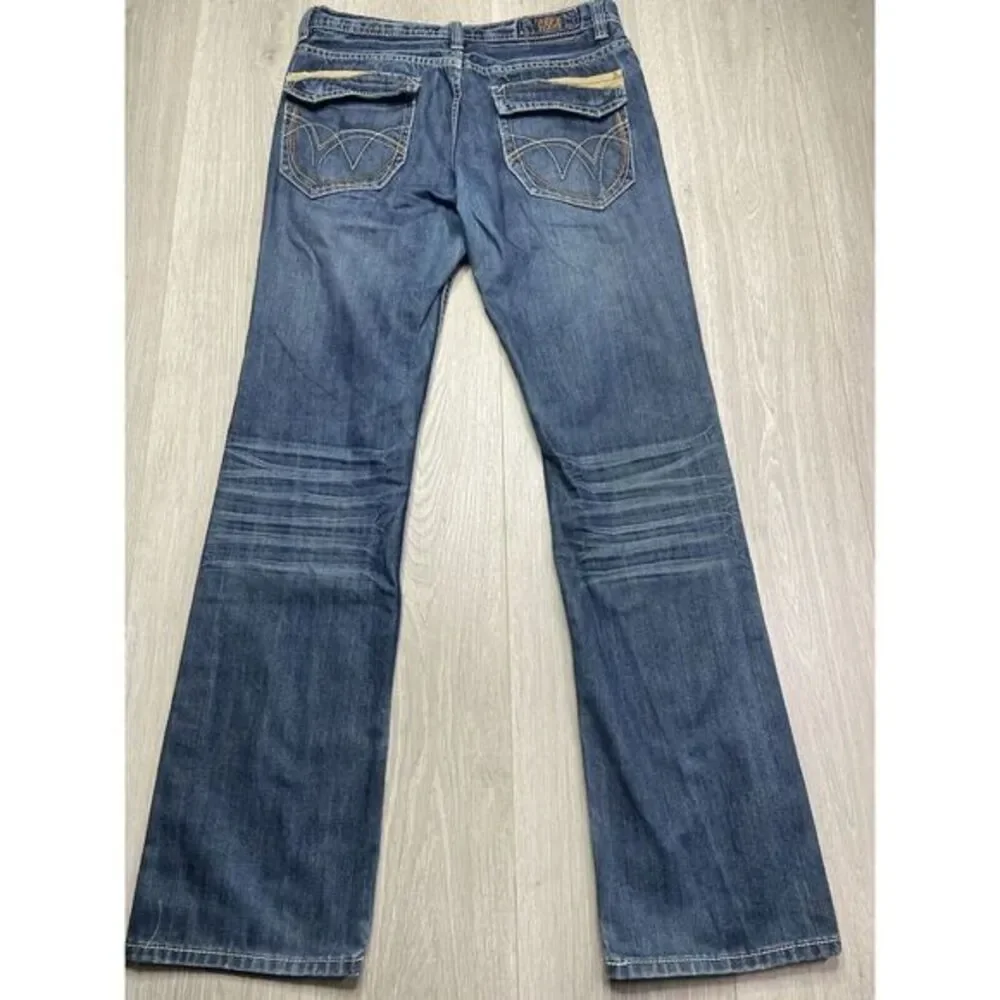 Vintage‎ Pepe Jeans Men 34x33 Blue Slim Straight Flap Pockets London Denim Y2k